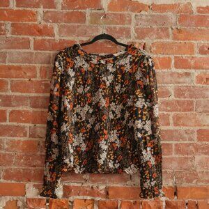 Women's Black Floral Blouse